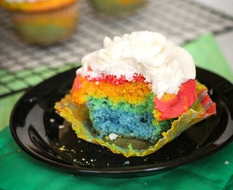Ellie's Easy Rainbow-Burst Cupcakes