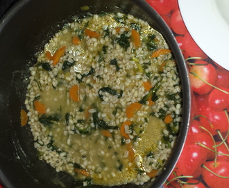 zuppa orzo spinaci carote