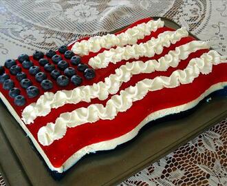 Red, White, and Blue Jello Flag