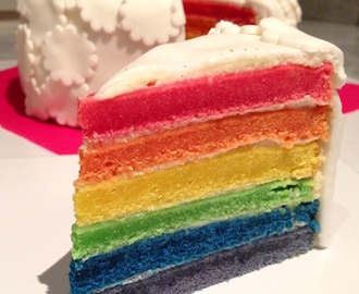Rainbow cake à la vanille