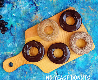 No Yeast Whole Wheat Donuts | eggless, baked doughnuts recipe