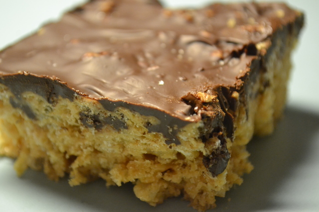 Random Recipe Saturday Afternoon: Chocolate Peanut Butter Rice Krispies Treats.