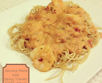Shrimp Pasta with Spicy Tomato Cream Sauce