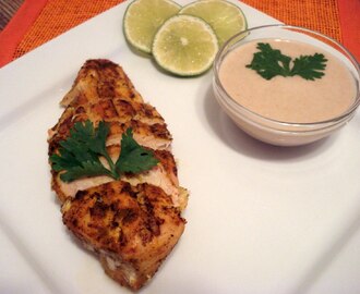 Grilled Chicken Curry with Peanut Dipping Sauce