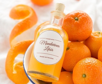 Schneller Mandarinenlikör – Rezept und Etiketten Freebie