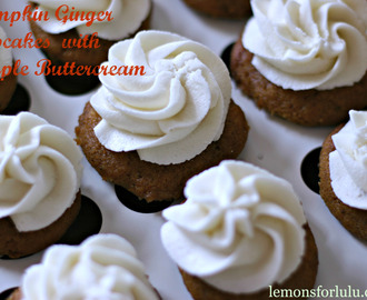 Pumpkin Ginger Cupcakes with Maple Buttercream