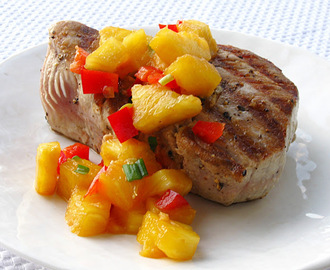 Grilled Tuna with Pineapple Relish