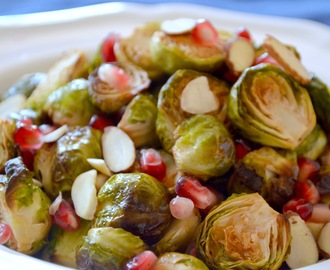 Roasted Brussel Sprouts with Pomegranate