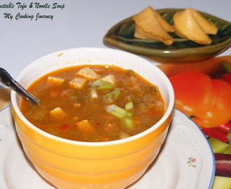Vegetable, Tofu and Sotanghon (Noodle) Soup