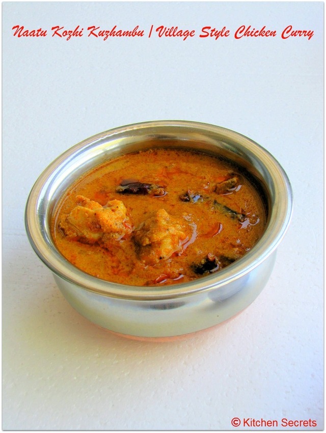 Naatu Kozhi Kulambu / Village style chicken curry