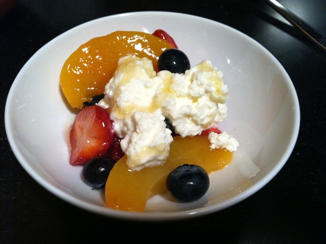 Summer Fruit Salad with Ricotta and Honey