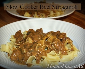 Slow Cooker Beef Stroganoff Recipe