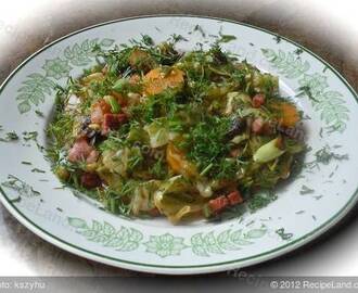 Spring Cabbage with Bacon and Chorizo