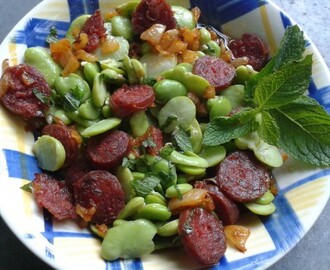 Salade de fèves au chorizo