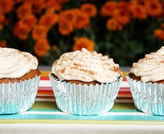 Pumpkin Cupcakes with Brown Sugar Cream Cheese Frosting