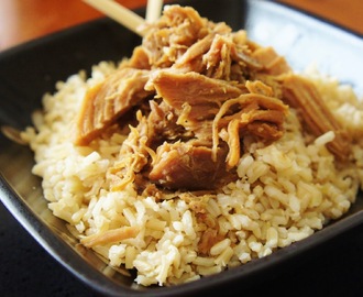 Recipe for Slow Cooker Asian Pulled Pork over Rice