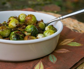 Balsamic Glazed Brussels Sprouts with Bacon