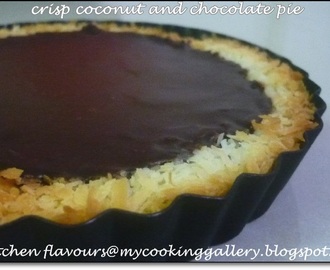 Crisp Coconut And Chocolate Pie : Free And Easy Bake-Along #24 -  Theme : Bake With 4 Ingredients