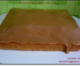 Walnut Cake with Coffee Icing