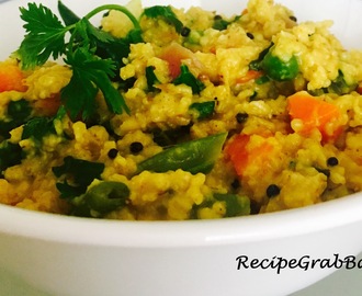 Oats and Vegetable Sanja (Savory Oats with mixed Vegetables)