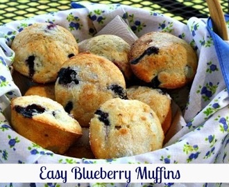 Easy Blueberry Muffins {Locally Grown Texas Blueberries}