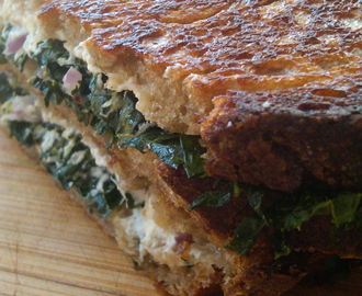 Grilled Goat Cheese and Kale Sandwich