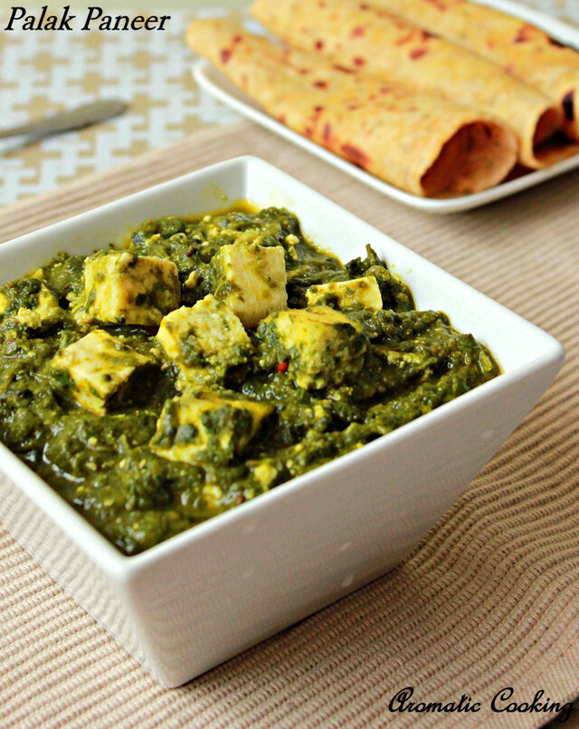 Palak Paneer/Mashed Spinach With Indian Cottage Cheese