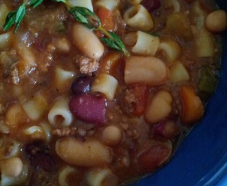 Crockpot Hearty Minestrone Soup Inspired by Olive Garden's Pasta e Fagioli