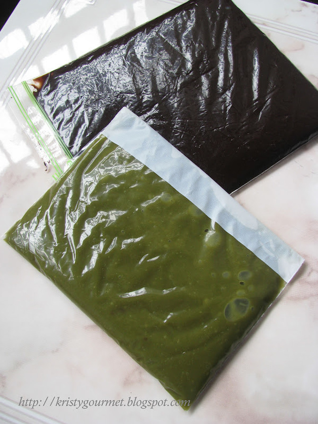 Homemade Chocolate & Green Tea Paste For Wassant Bread
