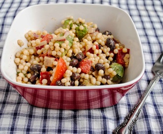 Israeli Couscous Salad with Cilantro Lime Dressing
