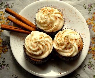 Apple Cider Cupcakes with Cider Spiked Cream Cheese Frosting