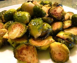 Vegan Roasted Brussels Sprouts With Crushed Red Chili Flakes - A Perfect Thanksgiving Side DIsh