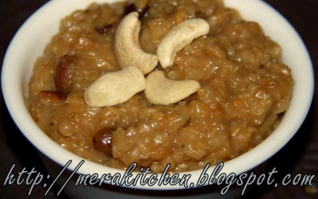 Sweet Pongal - with rice, quinoa and moong daal