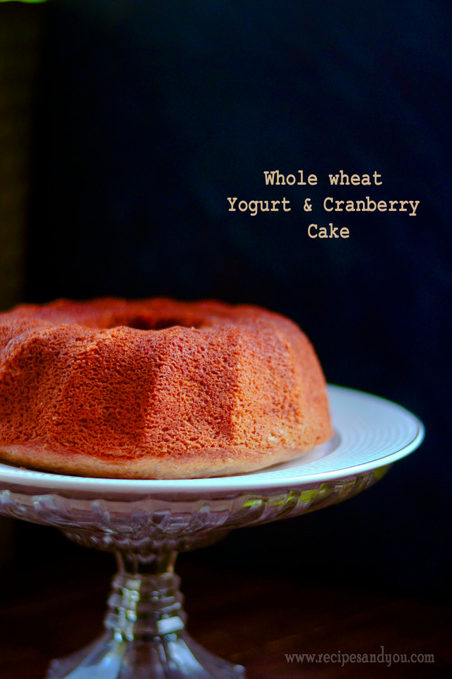 Whoel-wheat Yogurt Cranberries Cake