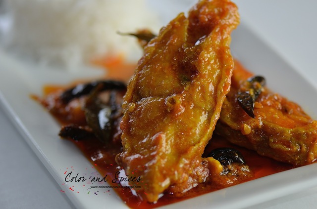 Meen-a-curry...Fish with curry leaves
