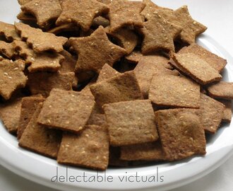 Whole Wheat and Sesame Seed Baked Crackers
