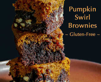 Gluten Free Pumpkin Swirl Brownies #SecretRecipeClub