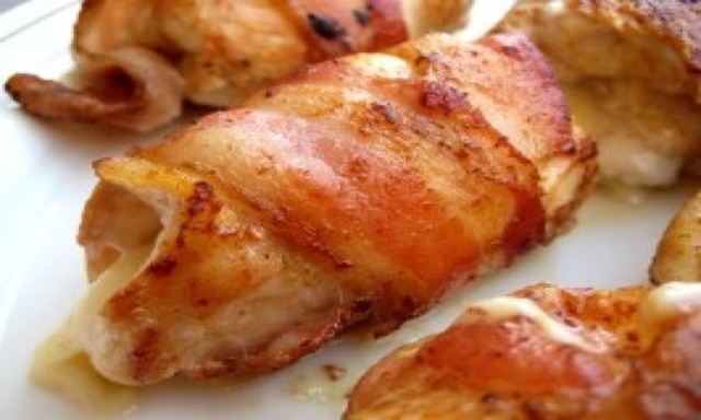 Receita de Peito de frango Recheado com Bacon Presunto e Queijo