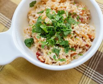 Vegan Mexican Rice with Galaxy Nutritional Foods Mexican Shreds
