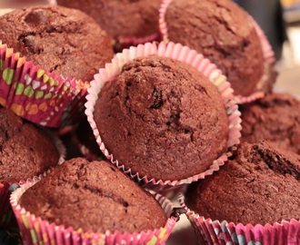Čokoládovokokosové muffiny zo špaldovej múky