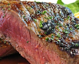 Zöldfűszeres steak recept