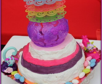 Gâteau au chocolat d’anniversaire Zoobles (enfants) plusieurs  étages en pâte a sucre .Etapes recette illustrées pas a pas . MISS MALAKOFF CUISINE