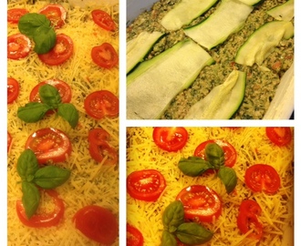 Vegetarische lasagne van courgette zonder pasta