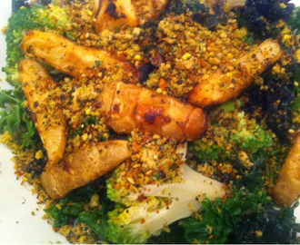 5:2 Diet Recipe: Roasted Jerusalem Artichoke (Sunchoke) and Kale Winter
Salad with a Vegetarian Pangritata