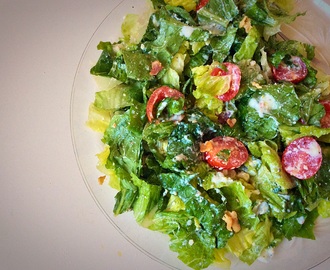Romaine-Tomato Salad with Bacon