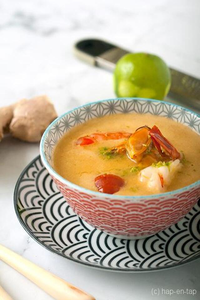 Thaise soep met zeevruchten en citroengras (in de Thermomix)