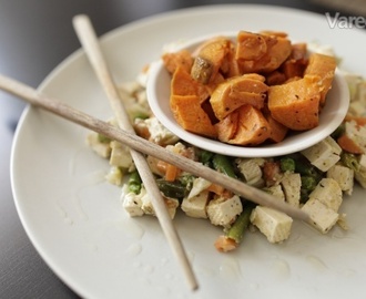 Zeleninové tofu so zemiakmi batáty
