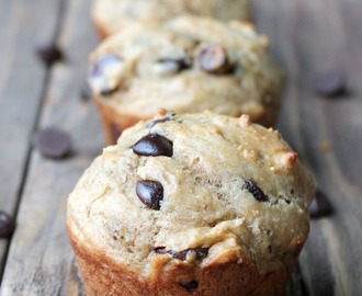 Banana, Peanut Butter, and Chocolate Muffins
