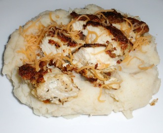 Dijon Crusted Chicken with Cauliflower Mashed Potatos