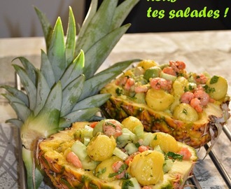 Salade exotique à l'ananas et sa vinaigrette ~ Raconte nous tes salades en Mai !